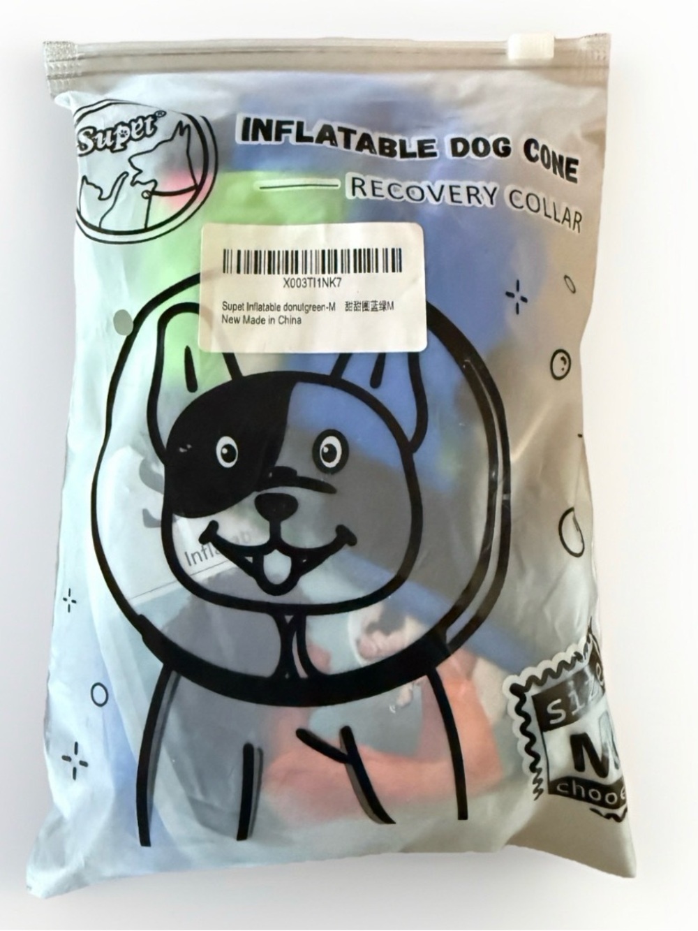 Inflatable Dog Recovery Collar Soft Protective Pet Cone Adjustable New